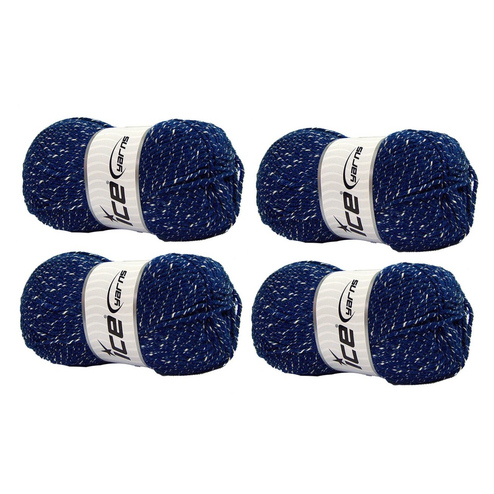 Ice Yarn Natural Baby Navy Blue 4 pc Bamboo Cotton 67081 Ships from USA New